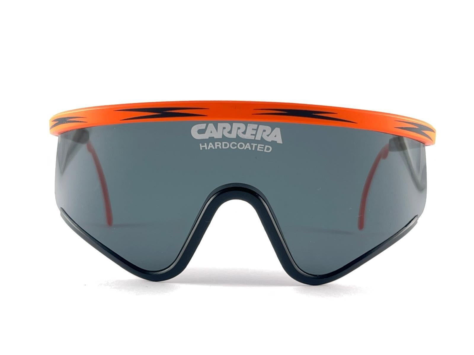 Neu Vintage Carrera 5449 45 Hardcoated Sport Schild-Sonnenbrille 1980er Jahre Österreich im Angebot 7