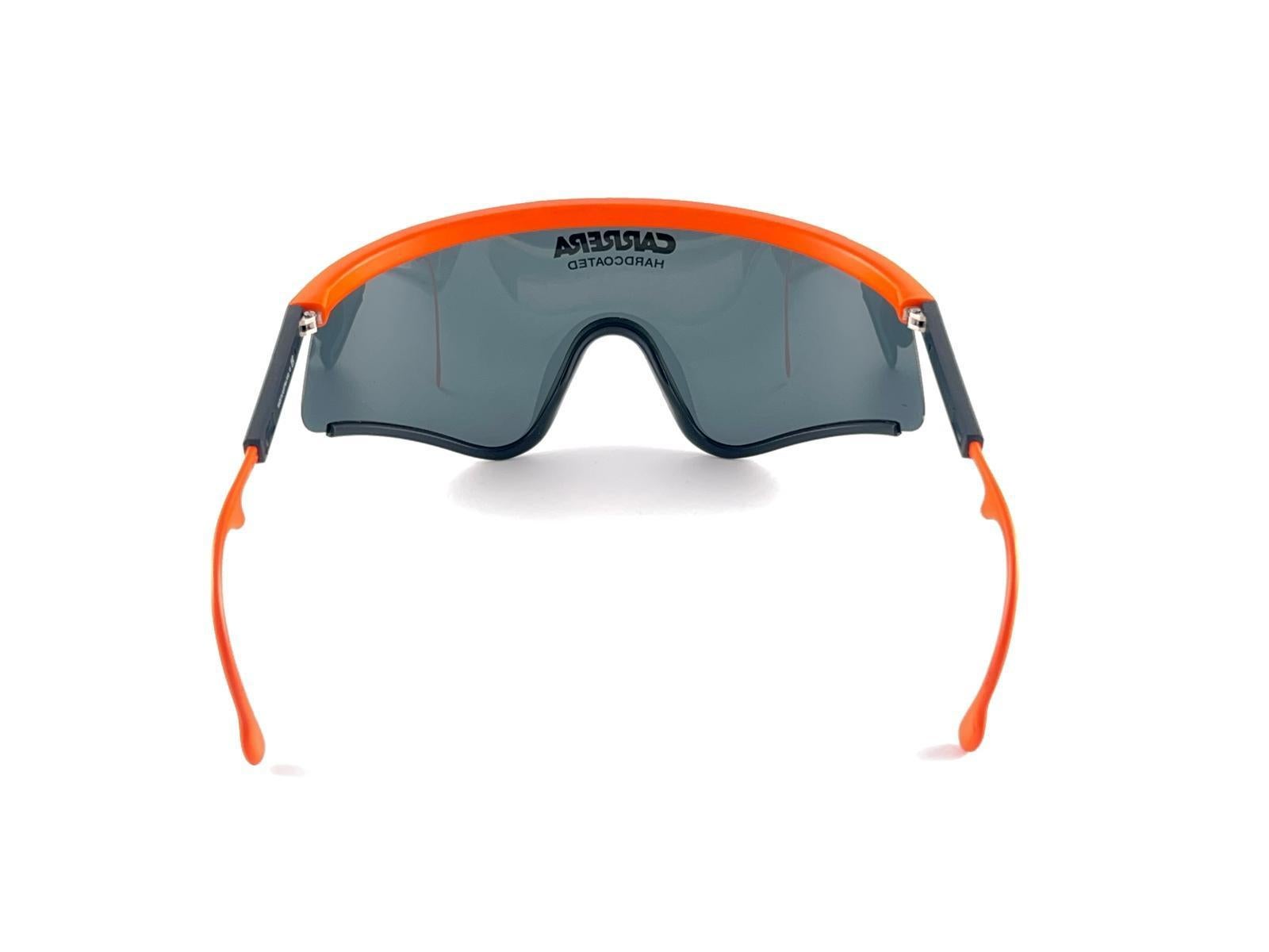 Neu Vintage Carrera 5449 45 Hardcoated Sport Schild-Sonnenbrille 1980er Jahre Österreich im Angebot 3