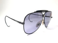 New Vintage Carrera Aviator Oversized 5543 Black Large 1970's Sunglasses Austria