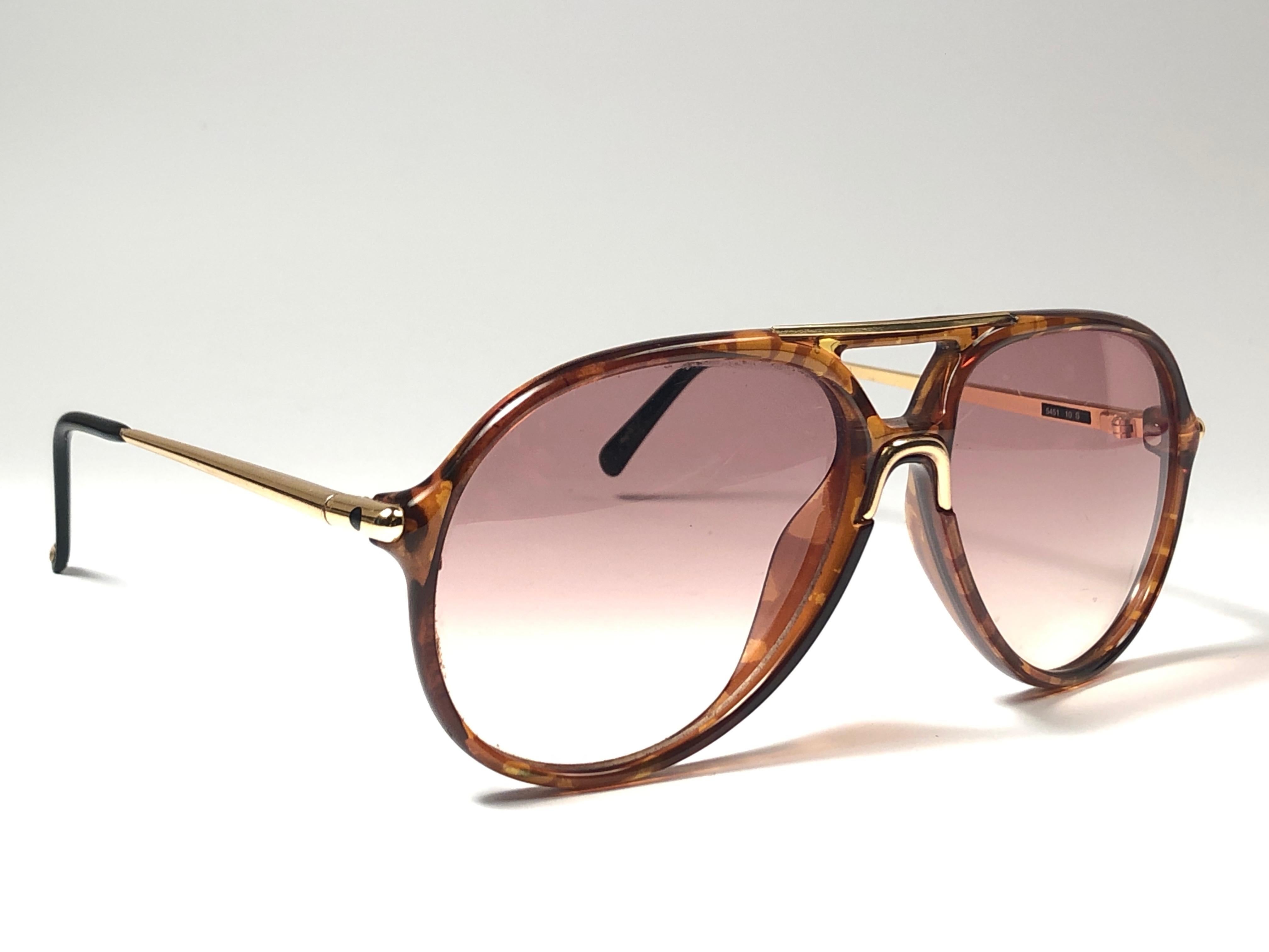 New Vintage Carrera by Movado 5451 Tortoise Sunglasses Austria 1980 In New Condition In Baleares, Baleares