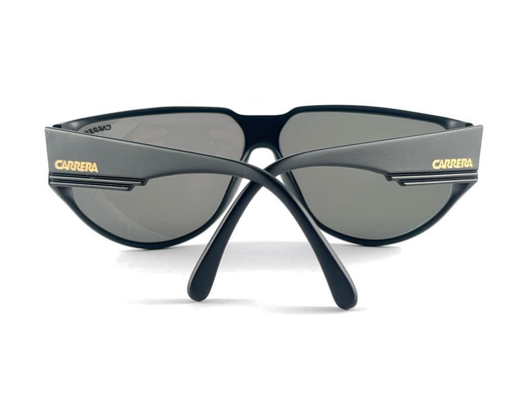 New Vintage Carrera Oversized Black Ultrasight Sports Sunglasses Made in Germany For Sale 7
