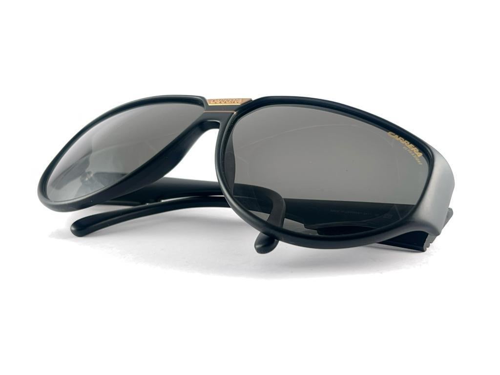 New Vintage Carrera Oversized Black Ultrasight Sports Sunglasses Made in Germany en vente 8