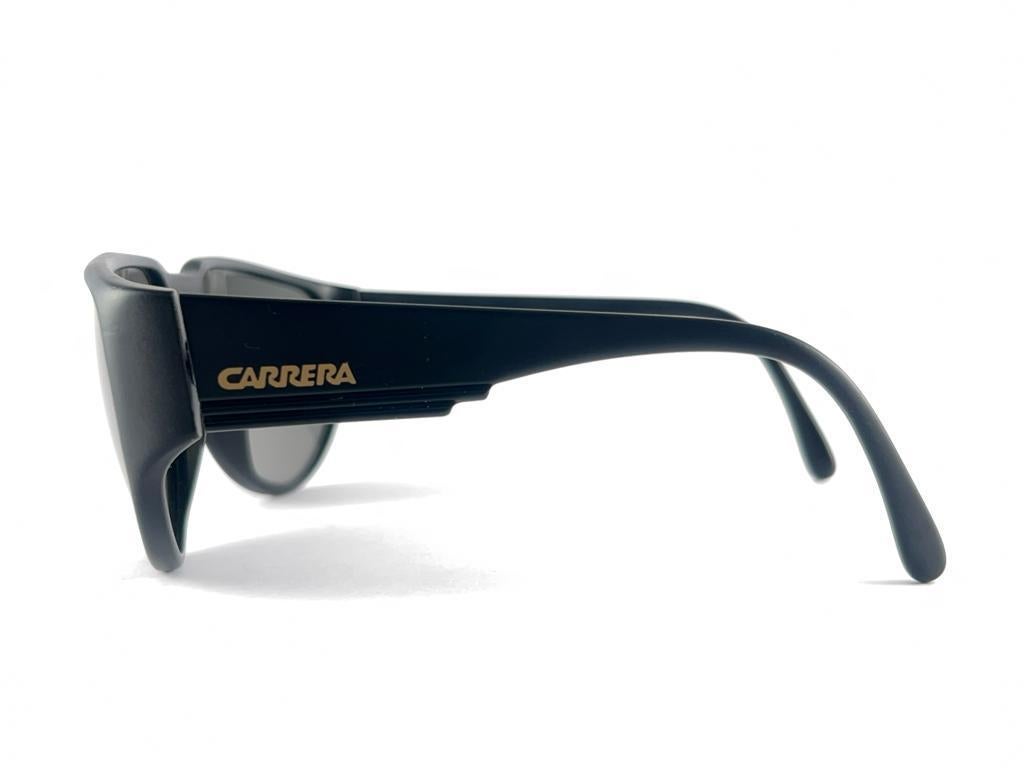 New Vintage Carrera Oversized Black Ultrasight Sports Sunglasses Made in Germany For Sale 1