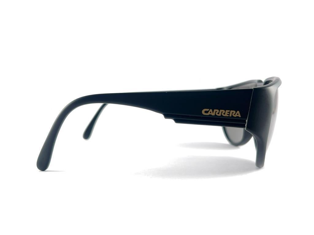 New Vintage Carrera Oversized Black Ultrasight Sports Sunglasses Made in Germany For Sale 2