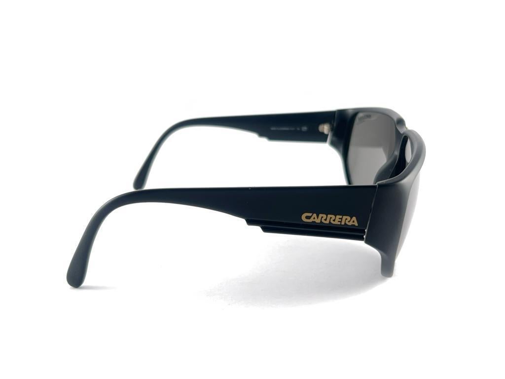New Vintage Carrera Oversized Black Ultrasight Sports Sunglasses Made in Germany For Sale 3