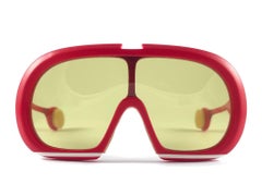 New Vintage Carrera Red Foxy Lady Sports  Yellow Lens Sunglasses 1970'S Austria