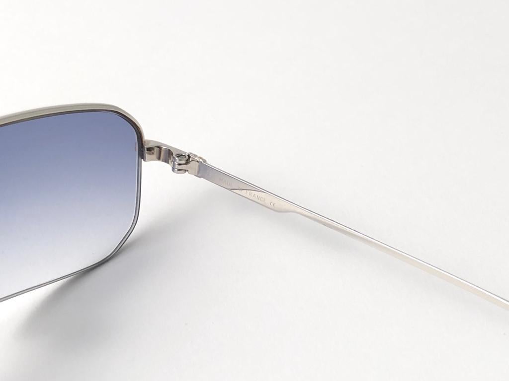 New Vintage Cartier Broadway Platine 49 22 Half Frame France 1990 Sunglasses In New Condition In Baleares, Baleares