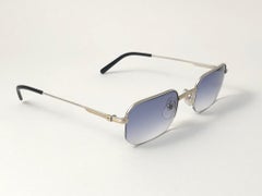 New Vintage Cartier Broadway Platine 51 22 Half Frame France 1990 Sunglasses