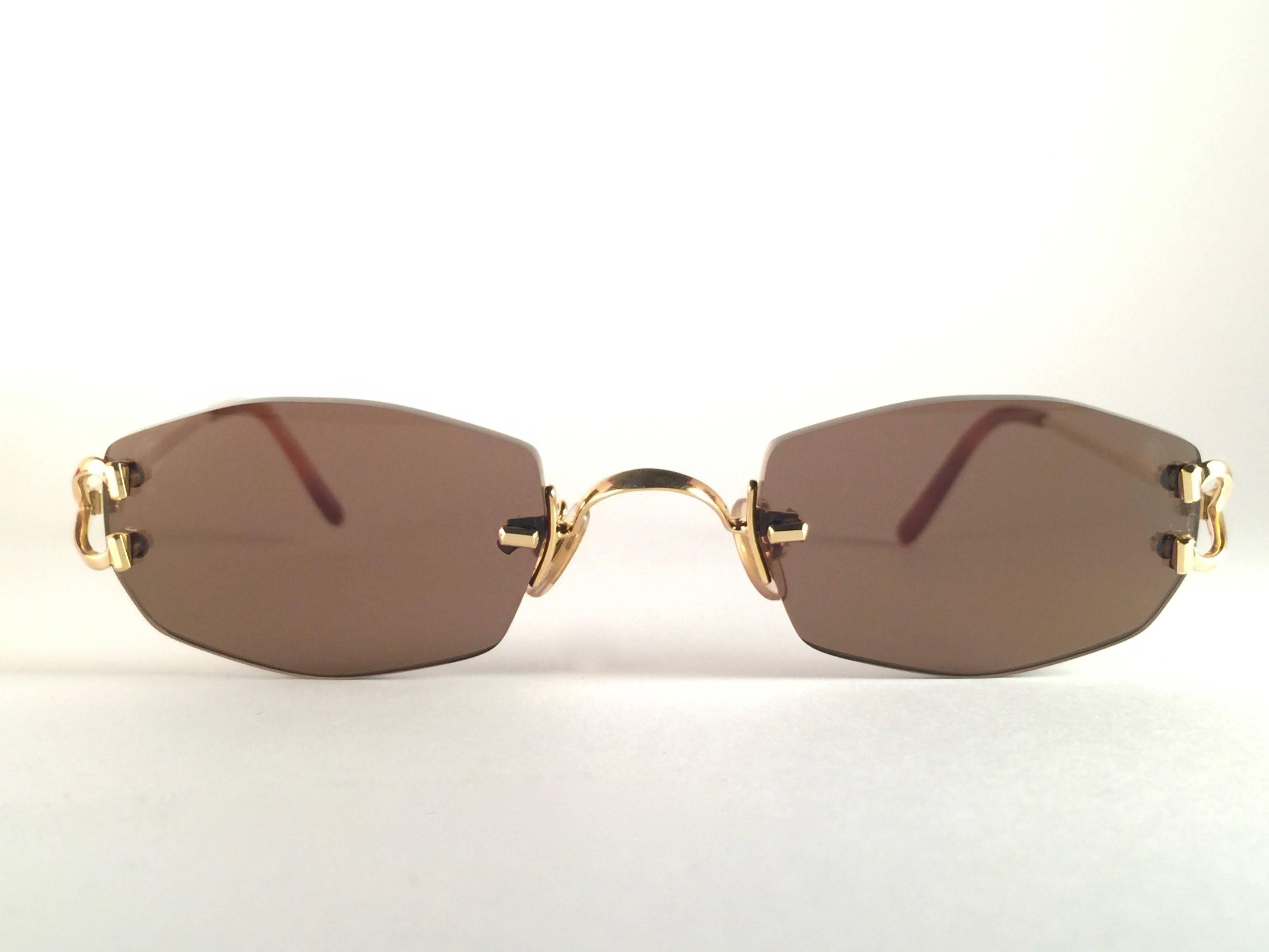 cartier vintage rimless glasses