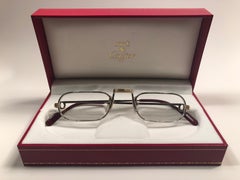 New Vintage Cartier Demilune Vendome Platine 50mm Reading France Sunglasses