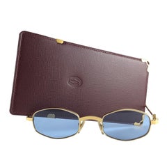 New Vintage Cartier Ginger 45mm Gold Brushed Plated Sunglasses France
