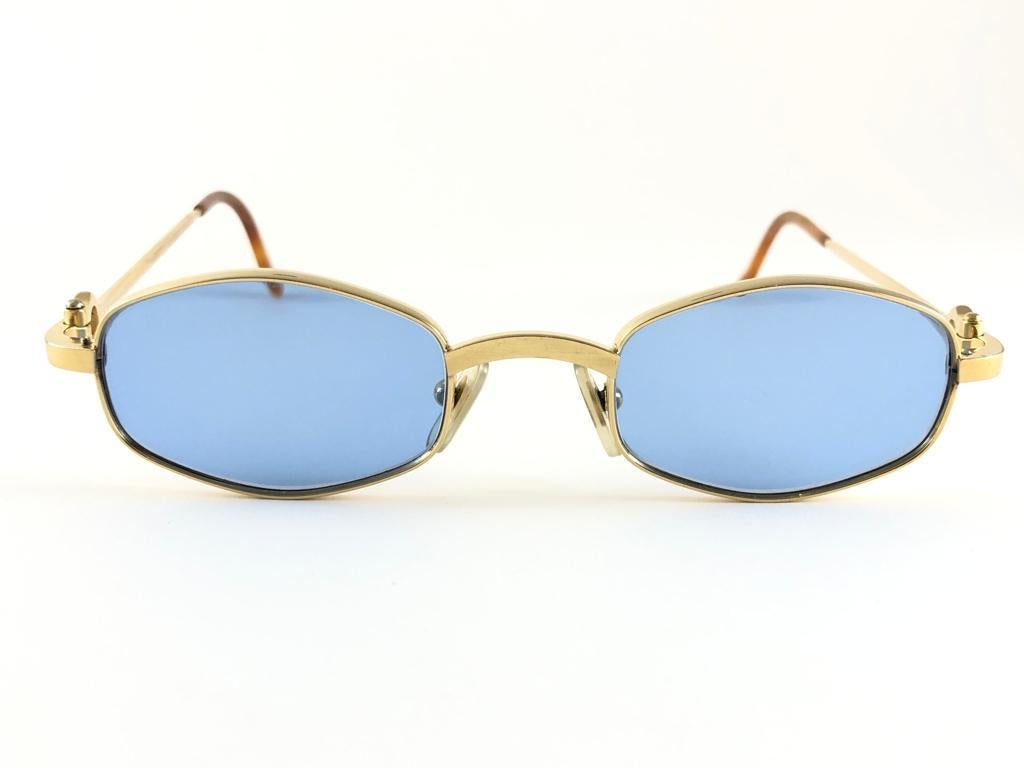 New Vintage Cartier Ginger 48mm Gold Brushed Plated Sunglasses France 7