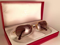 New Vintage Cartier Louis Vendome Medium 53mm France Sunglasses