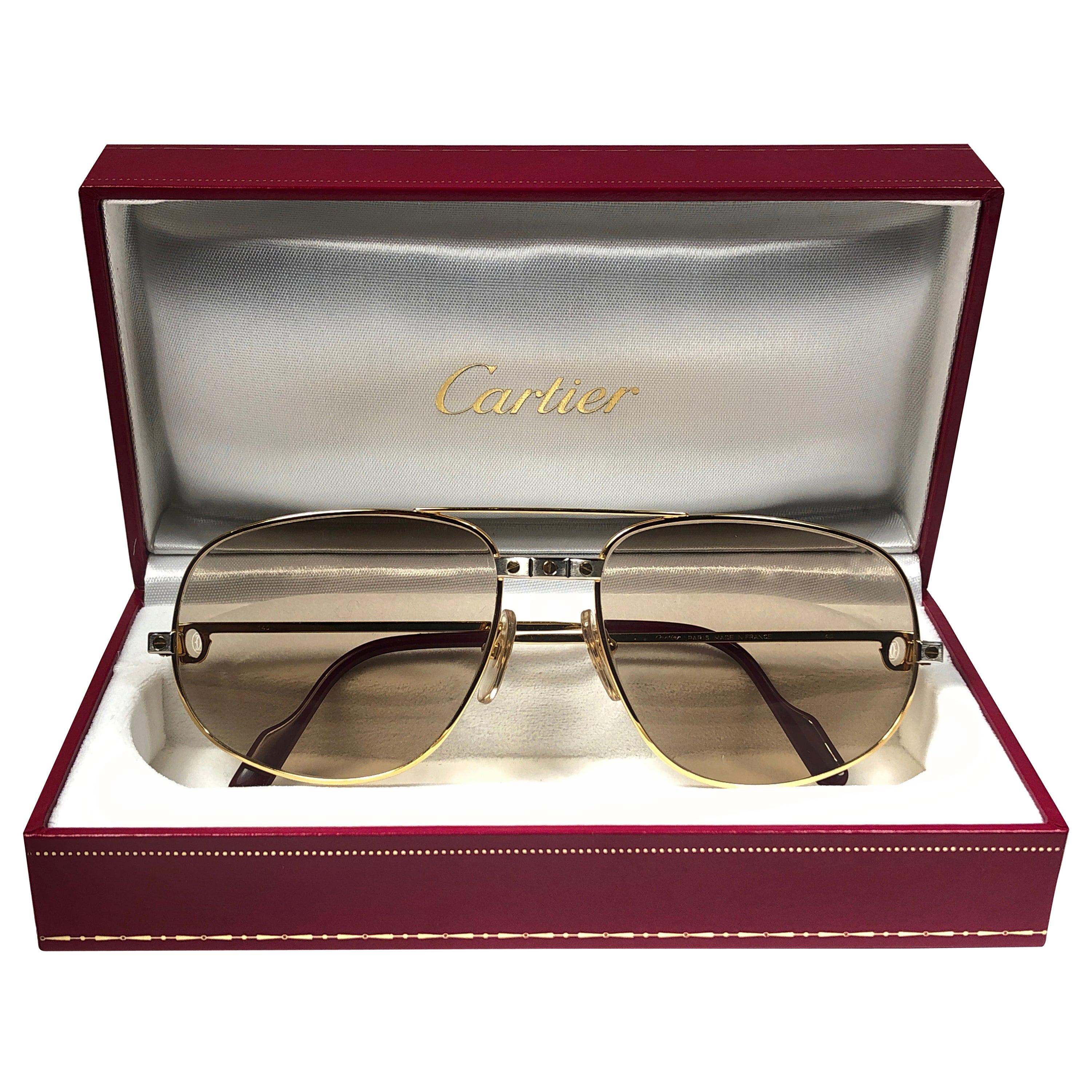 cartier 18k gold sunglasses