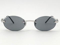 Neu Vintage Cartier Shamal Platine randlose graue Linse Fall Frankreich Sonnenbrille