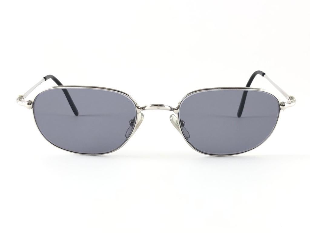 New Vintage Cartier Vesta 53mm Platine Plated Frame France 1990 Sunglasses For Sale 9