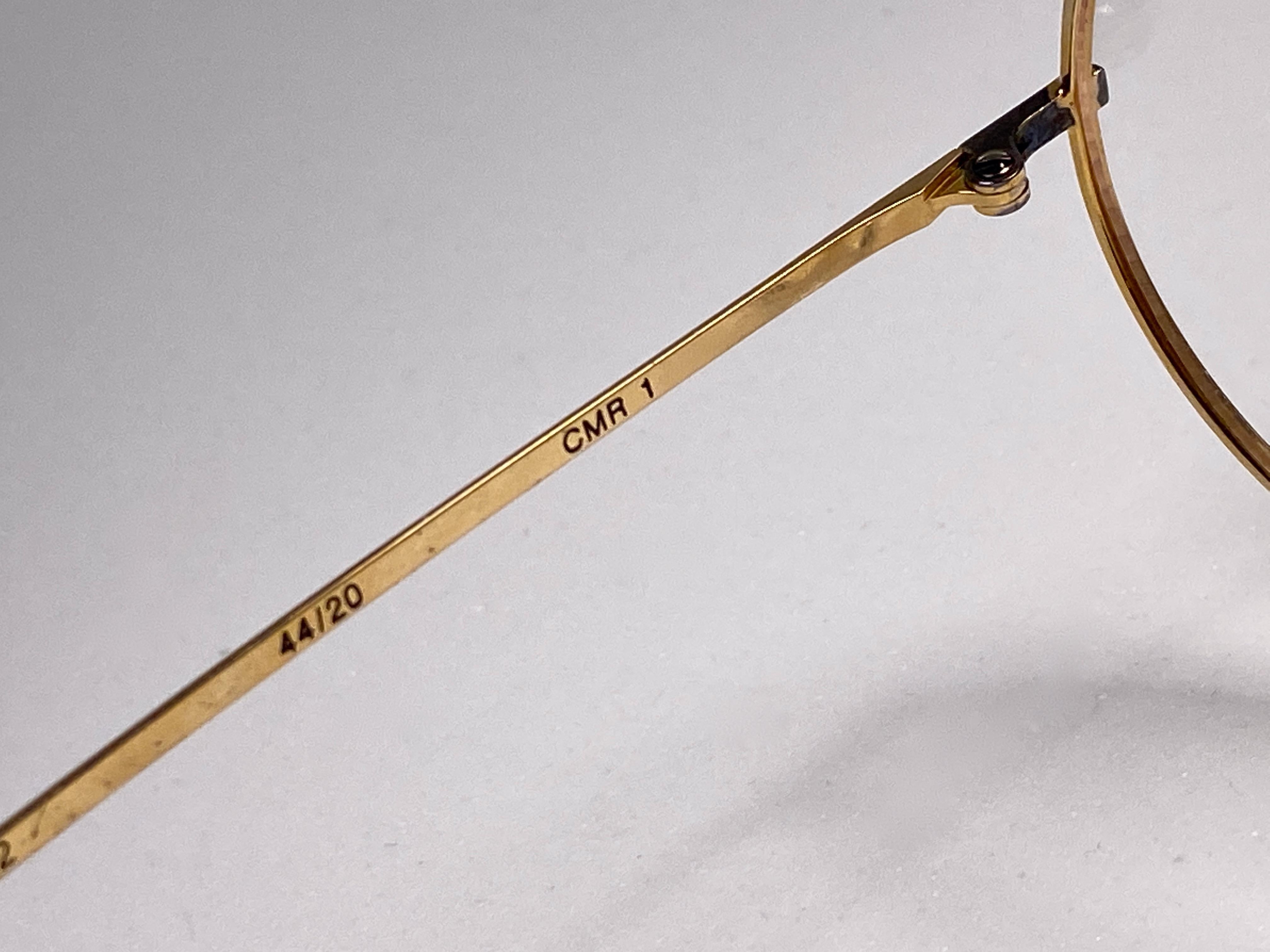 Neu Vintage Casanova Gold Joan Miro inspiriert Frame Demo Lens 1980 Sonnenbrille im Zustand „Neu“ im Angebot in Baleares, Baleares