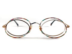 New Vintage Casanova Gold Plated Avantgarde Double Rim Frame  1980 Sunglasses