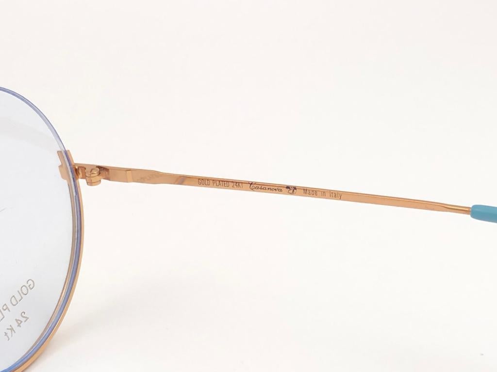 New Vintage Casanova Gold Plated Avantgarde Frame RX Lens 1980 Sunglasses 1