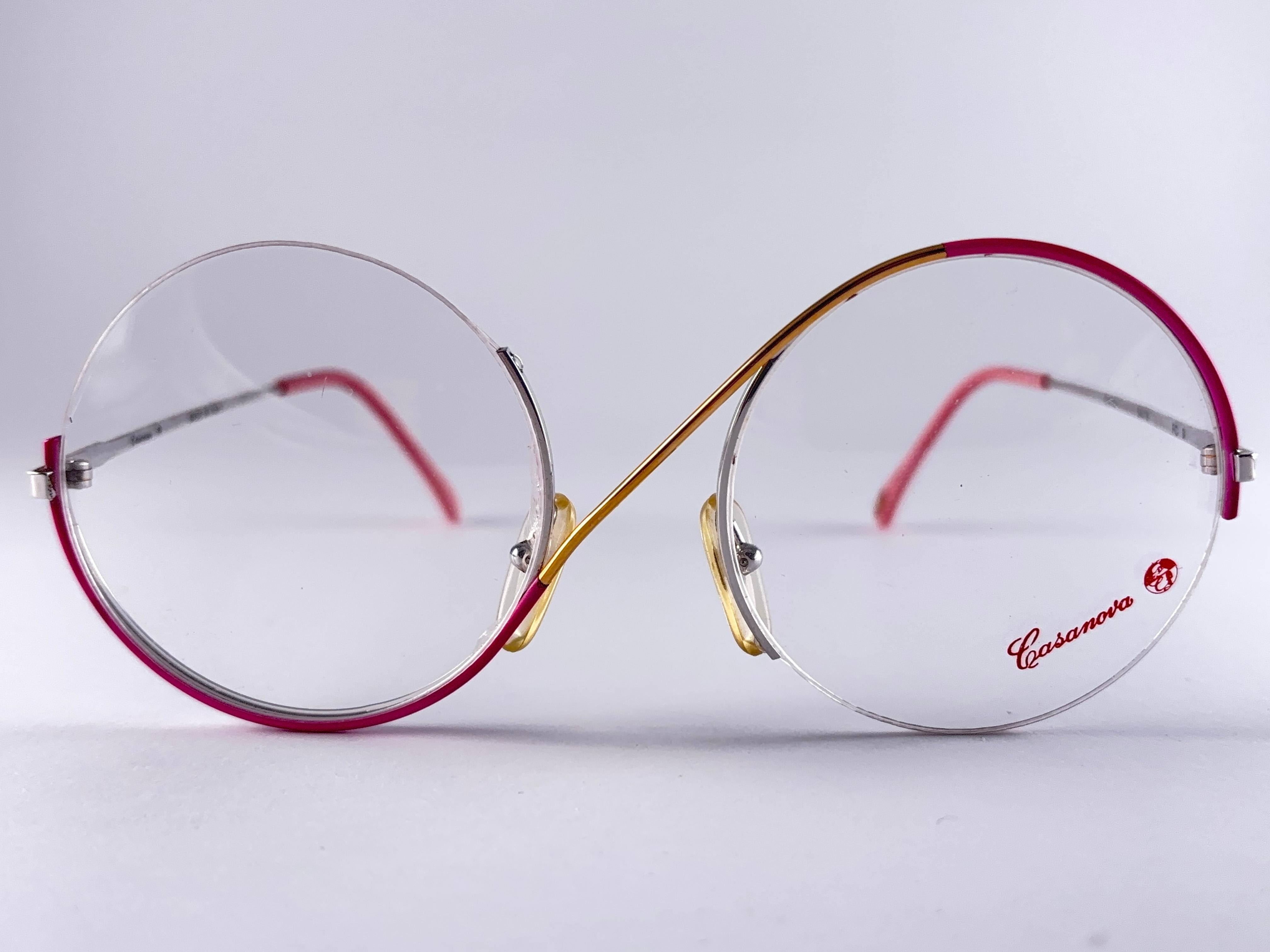 Neuer Vintage Casanova Avantgarde-Sonnenbrille mit vergoldetem Avantgarde-Rahmen „Korbweide“, 1980, Vintage 2