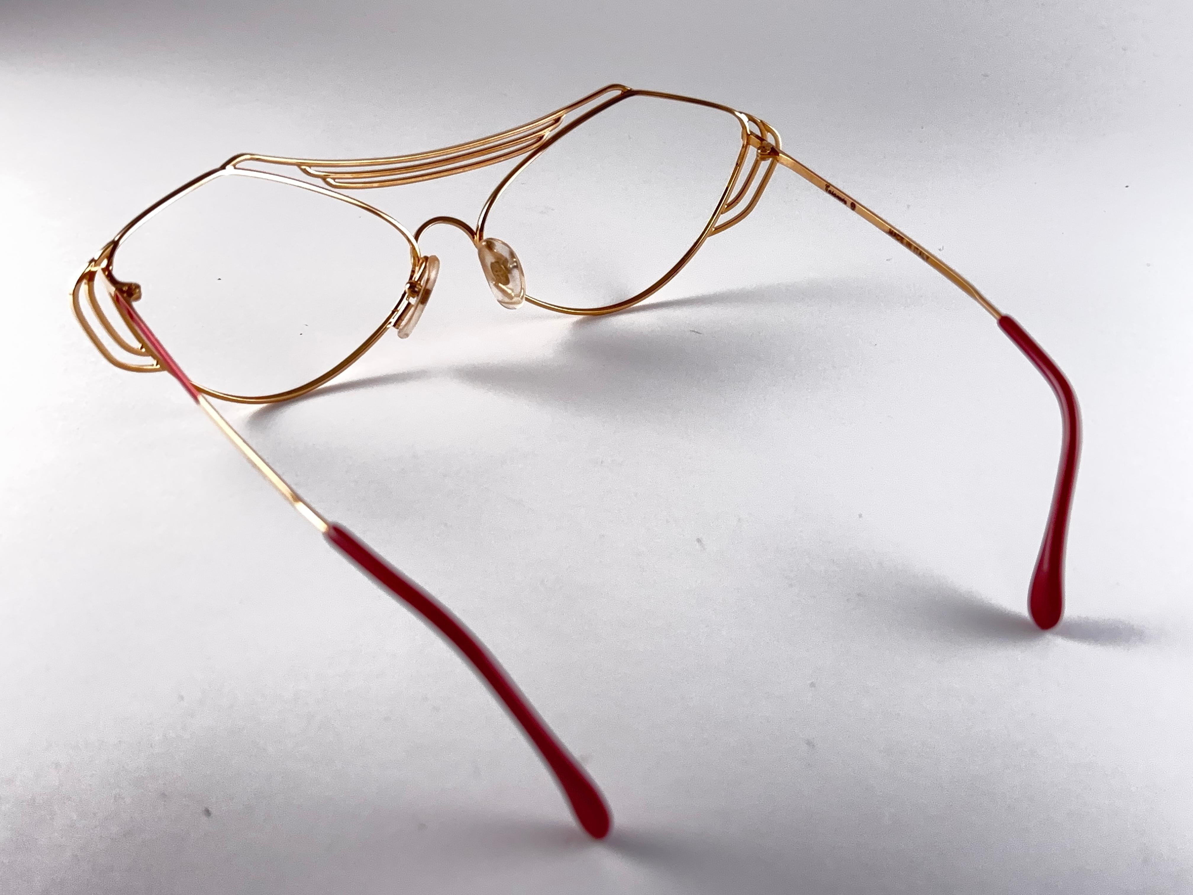 Beige New Vintage Casanova LC9 Cat Eye Reading Lenses Frame 1980 Sunglasses For Sale