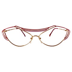 New Vintage Casanova LC9 Cat Eye Reading Lenses Frame 1980 Sunglasses