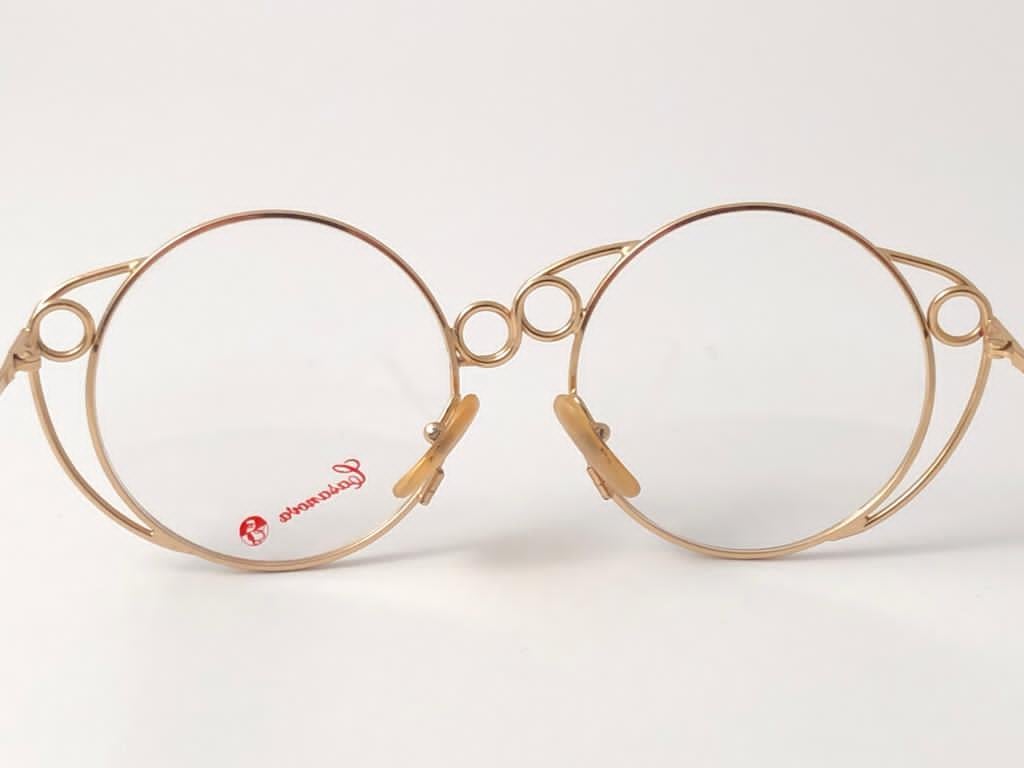White New Vintage Casanova RC1 Round Reading Lenses Frame Demo Lens 1980 Sunglasses