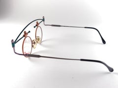 New Vintage Casanova Round Technical Plated Avantgarde Frame  1980 Sunglasses