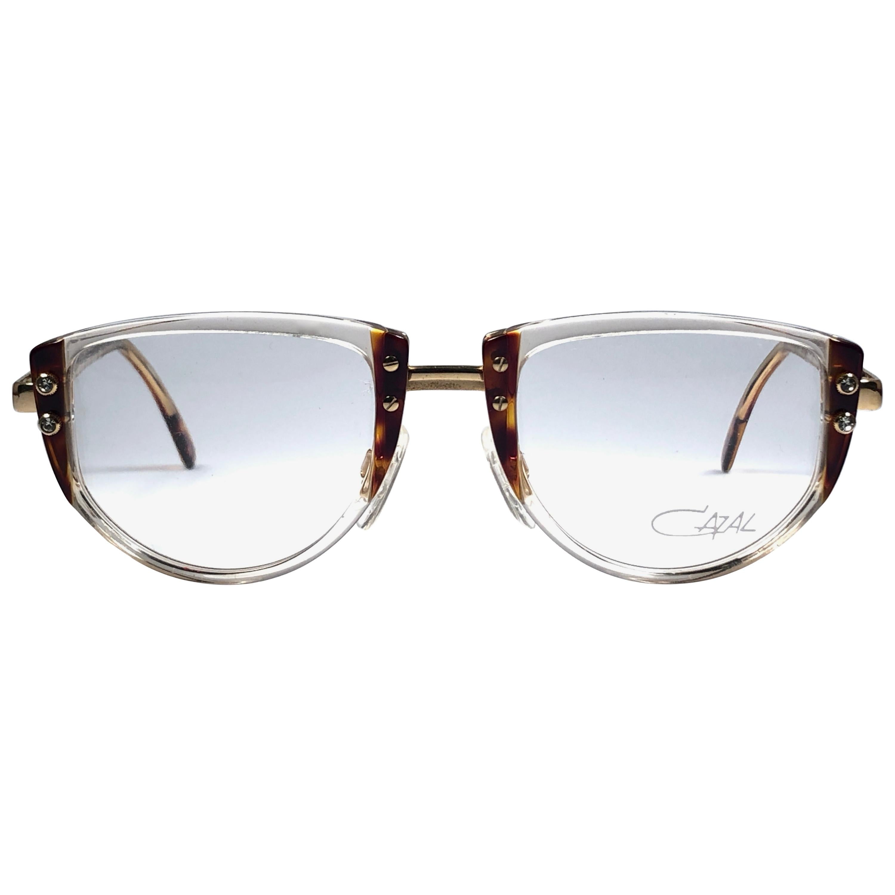New Vintage Cazal 332 264 Clear Frame 1980's Sunglasses