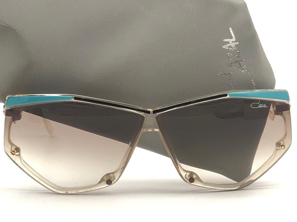Gray New Vintage Cazal 381 Translucent Frame Collector Item 1980's Sunglasses