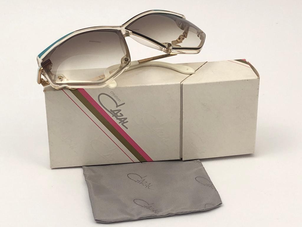 Men's New Vintage Cazal 381 Translucent Frame Collector Item 1980's Sunglasses