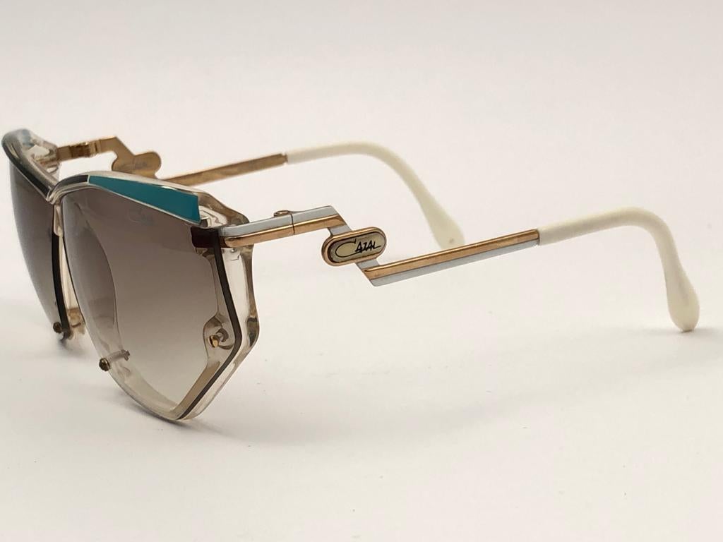 New Vintage Cazal 381 Translucent Frame Collector Item 1980's Sunglasses 1