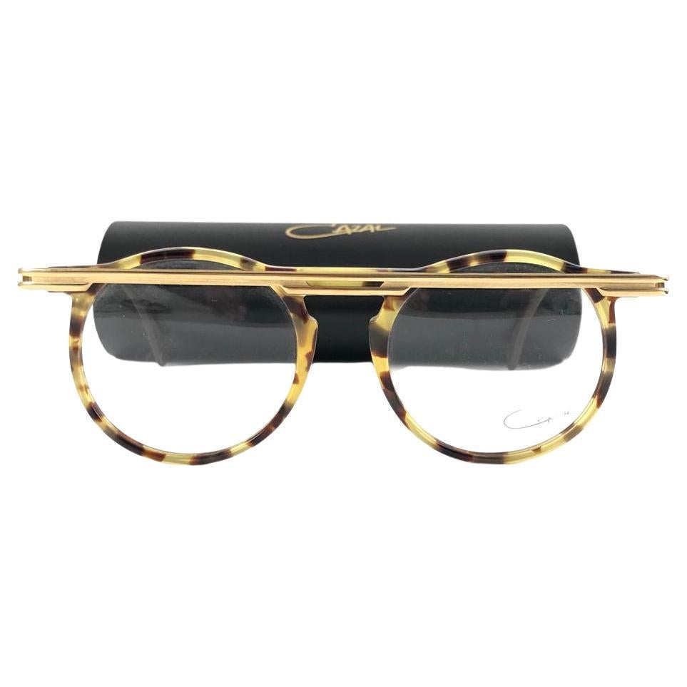 New Vintage Cazal 648 Gold & Yellow Tortoise Reading Frame 1990's Sunglasses For Sale