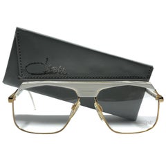 New Vintage Cazal 730 White Gold Frame Reading 1970's Sunglasses