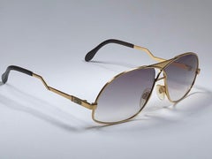 New Vintage Cazal 737 Gold  Frame Collector Item 1990's Sunglasses