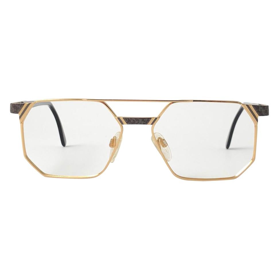 Neue Vintage Cazal 743 Gold & Schwarz Frame RX Collector Item 1990's Sonnenbrille im Angebot