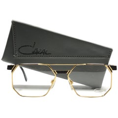 New Vintage Cazal 743 Gold 
Black Reading Frame 1970
s Sunglasses