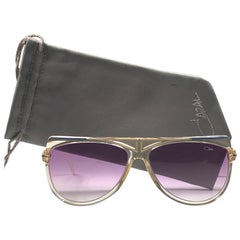Nuovo Occhiali da sole vintage Cazal 855 con montatura traslucida da collezione anni '80
