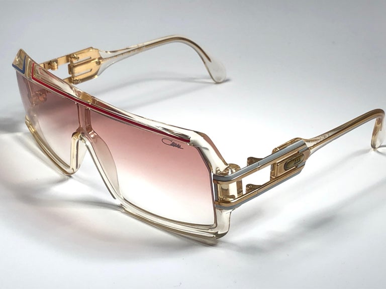 New Vintage Cazal 858 252 Translucent Frame Collectors Item 1980's  Sunglasses For Sale at 1stDibs