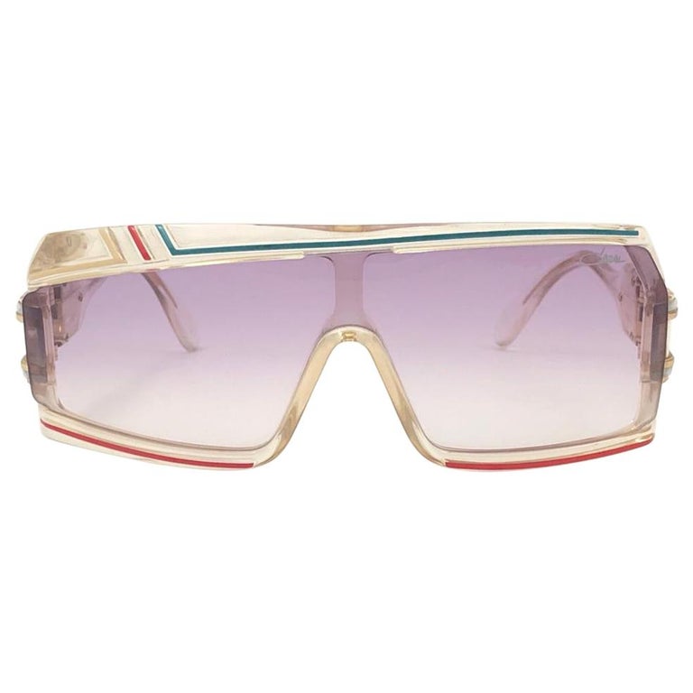 New Vintage Cazal 858 253 Translucent Frame Collectors Item 1980 s Sunglasses