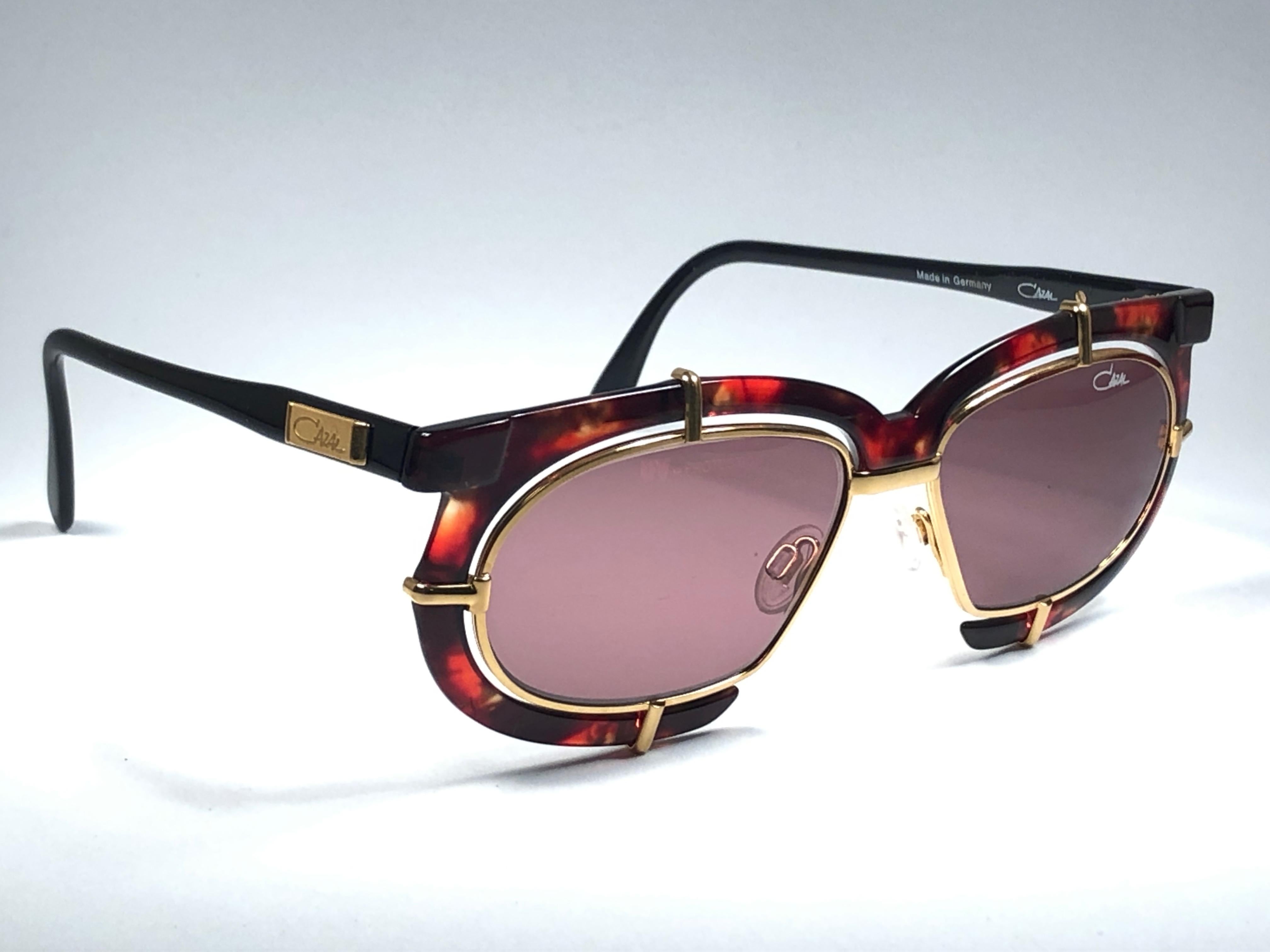 Neu, Vintage Cazal 871 725  Schildpatt Goldrahmen 1980er Jahre Sonnenbrille (Braun) im Angebot