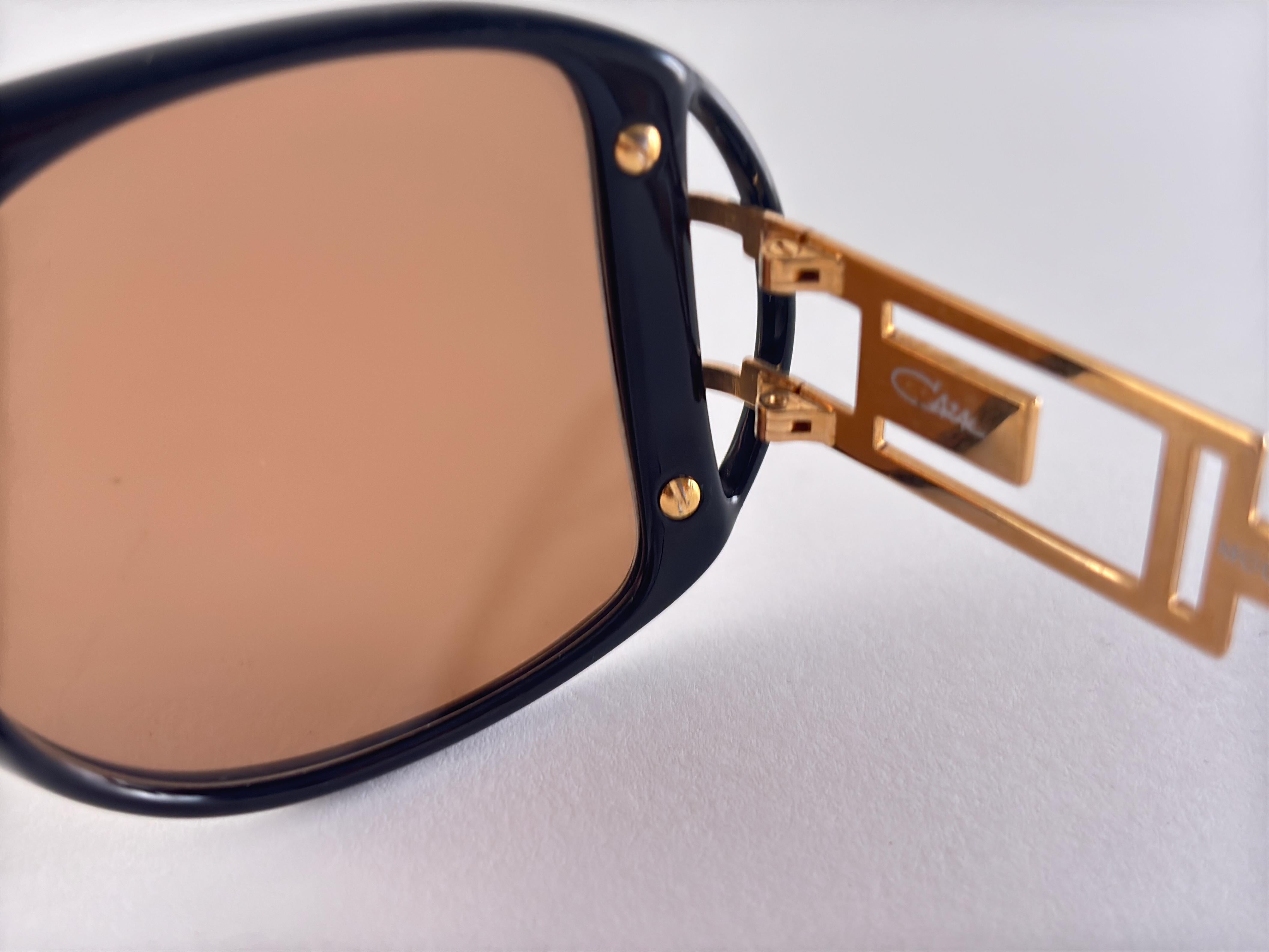Neu Vintage Cazal 875 759  Braun & Gold Frame 1980's Sonnenbrille Herren im Angebot