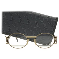 New Vintage Cazal 976 Oval Silver & Black Reading Frame 1970's Sunglasses