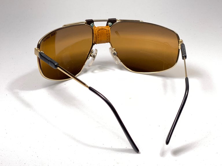 New Vintage Cebe Dakar Gold Lens, Miles Davis 1980's Sunglasses For Sale at  1stDibs