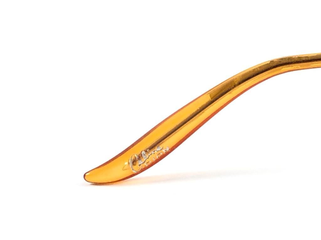 New Vintage Celine Dion Rimless Gold Frame Sunglasses Y2K 2