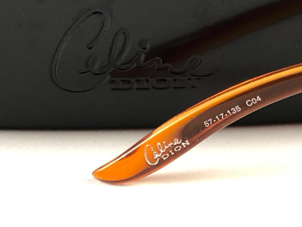 New Vintage Celine Dion Rimless Iridescent Lenses Sunglasses Y2K 2