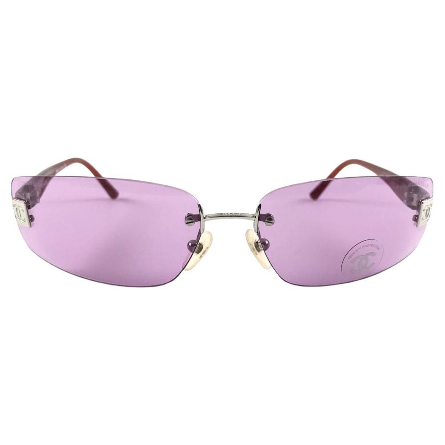 Vintage Chanel Rimless Sunglasses - 3 For Sale on 1stDibs