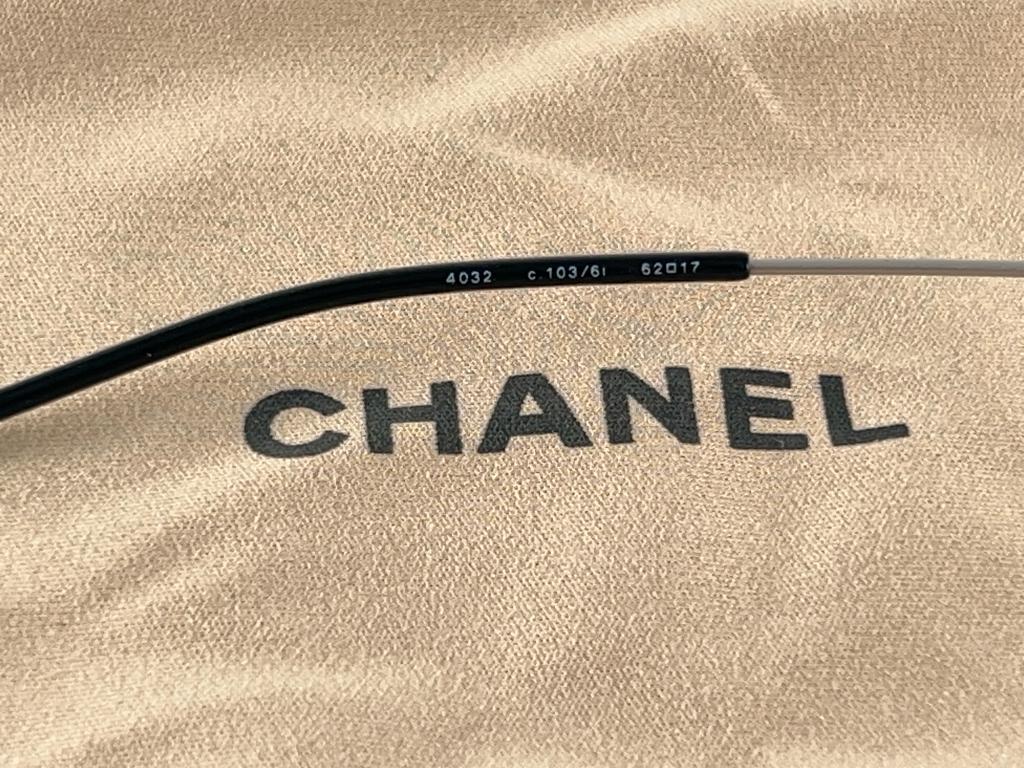 Neu Vintage Chanel 4032 Randlose & faltbare Vintage-Sonnenbrille mit Rahmen, hergestellt in Italien Y2K 3