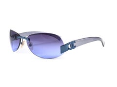 Neu Vintage Chanel 4037 Transluzente Randlose Vintage-Sonnenbrille, hergestellt in Italien Y2K