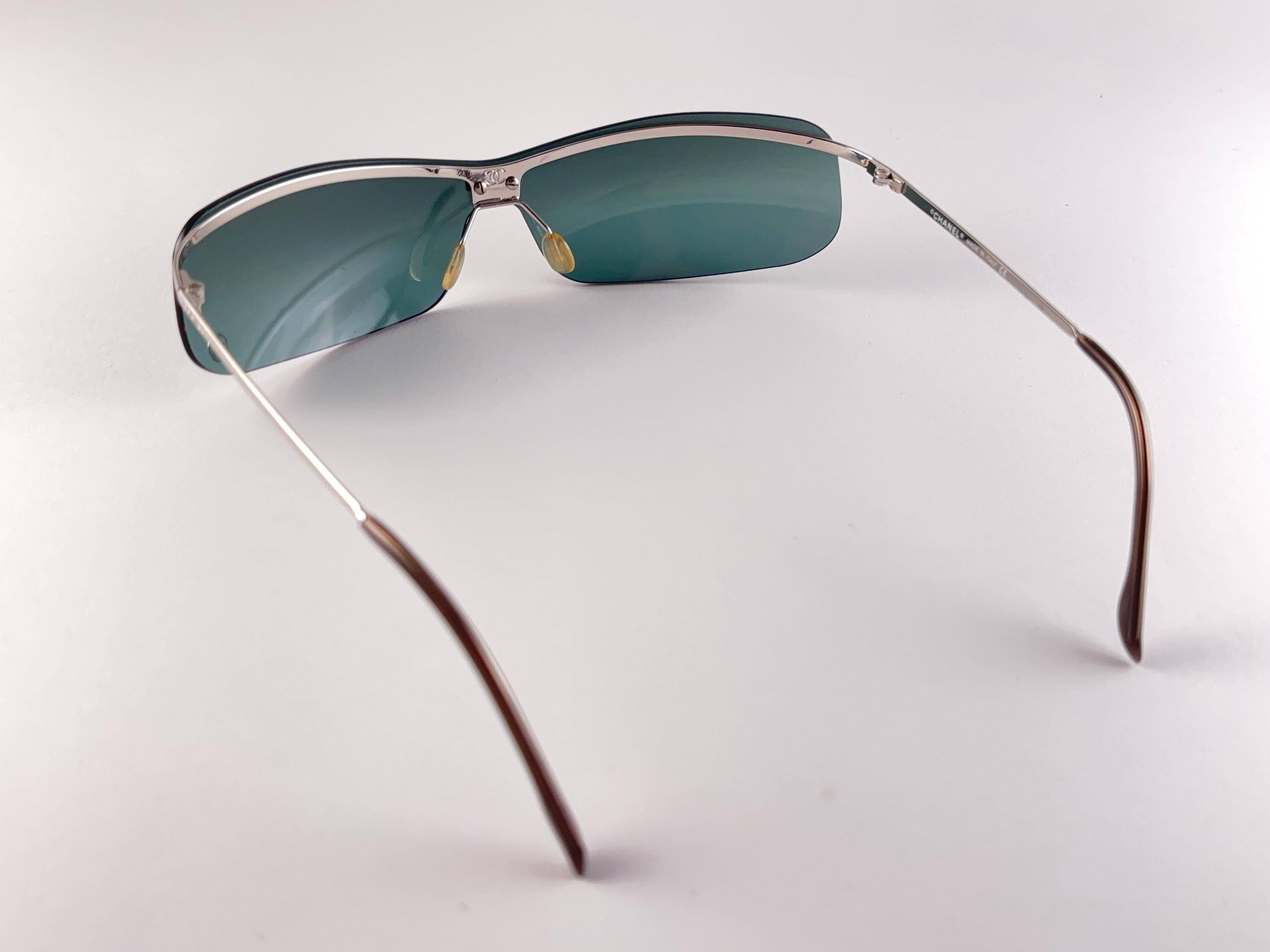 New Vintage Chanel 4043 Rimless Frame Sunglasses Made In Italy Y2K 4
